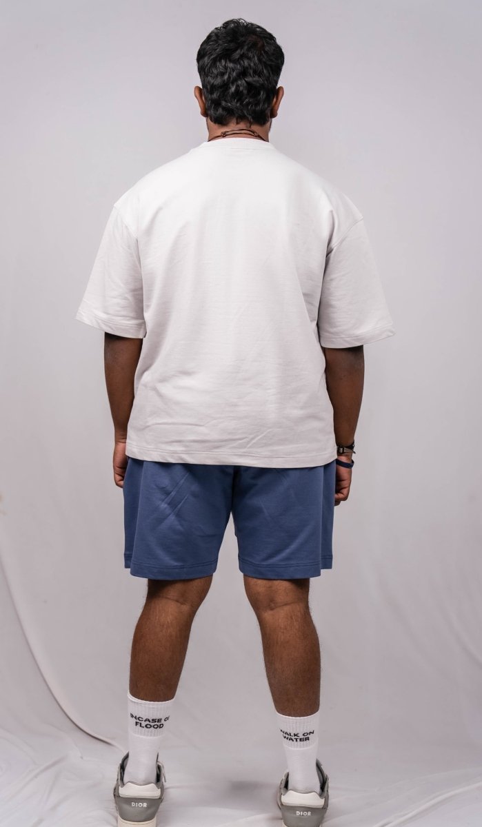 Cloud Grey Over Sized Fit T-Shirt - Shop For Asha
