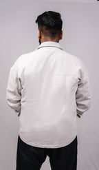 Cloud Grey Regular Fit Shacket - Shop For Asha