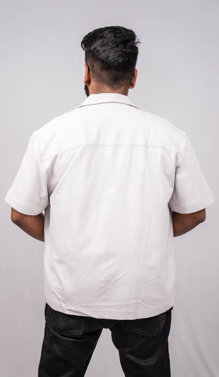 Cloud Grey Resort Collar Shirt - Shop For Asha