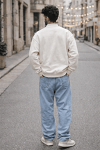 Coconut white Bomber Jacket - Shop For Asha