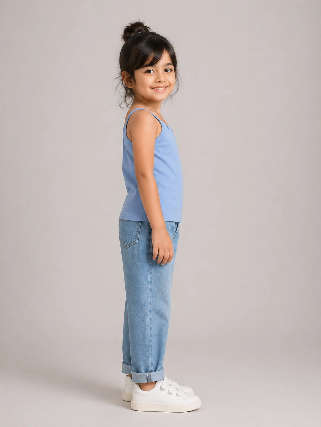 Girls Spaghetti top: Powder Blue
