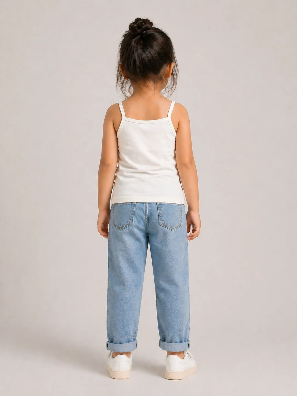 Girls Spaghetti top: White
