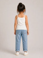 Girls Spaghetti top: White