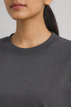Dark Grey Crew Neck T-Shirt - Shop For Asha