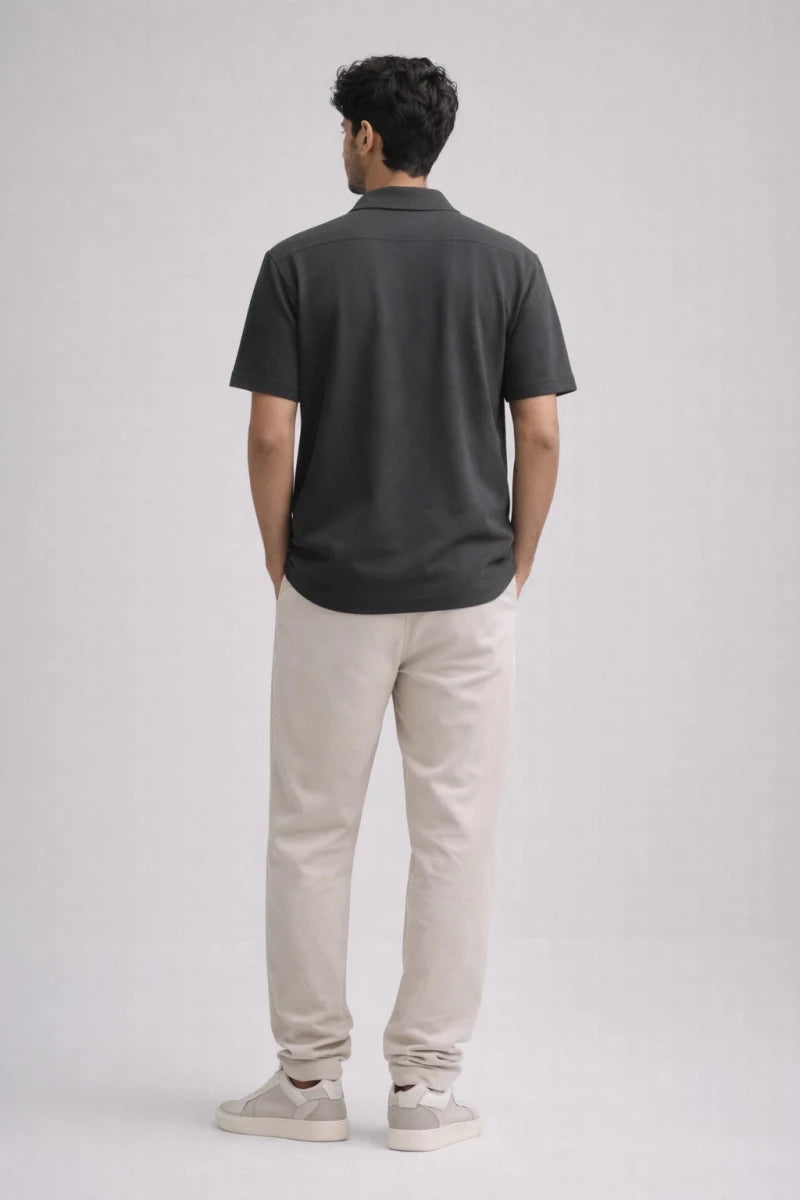 Dark Grey Resort Collar Shirt - Shop For Asha