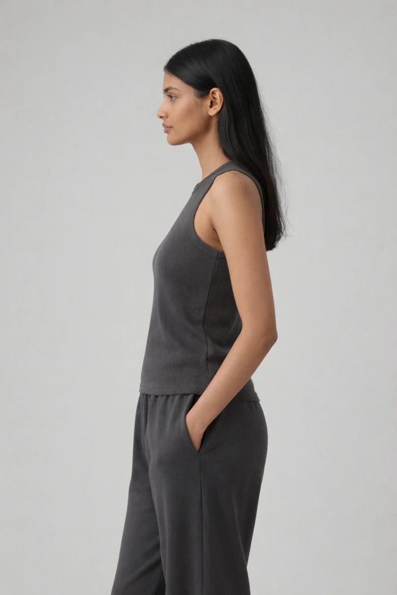 Dark Grey Tank Top - Shop For Asha