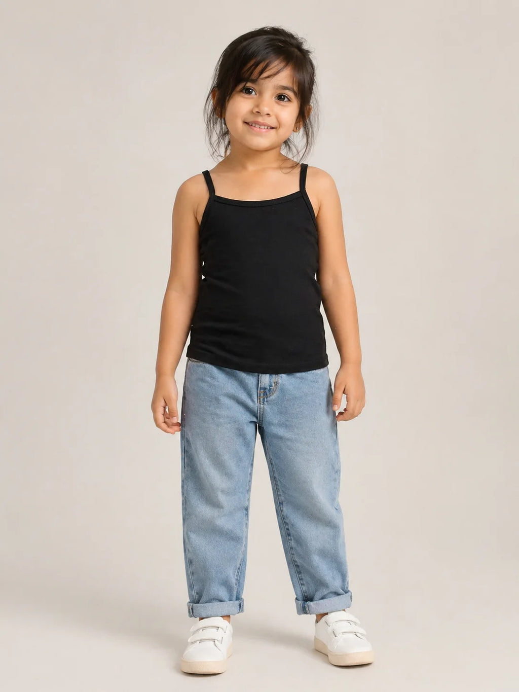 Girls Spaghetti top: Black