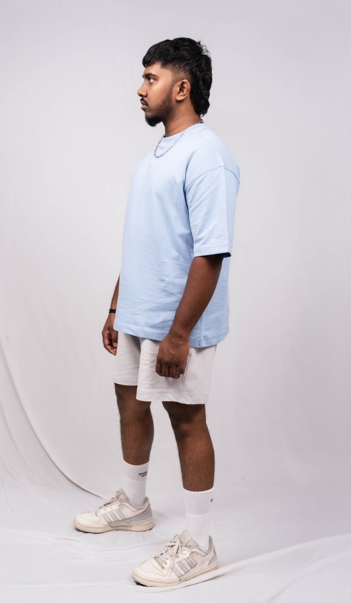 Finch Blue Over Sized Fit T-Shirt - Shop For Asha