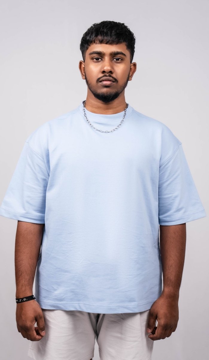 Finch Blue Over Sized Fit T-Shirt - Shop For Asha