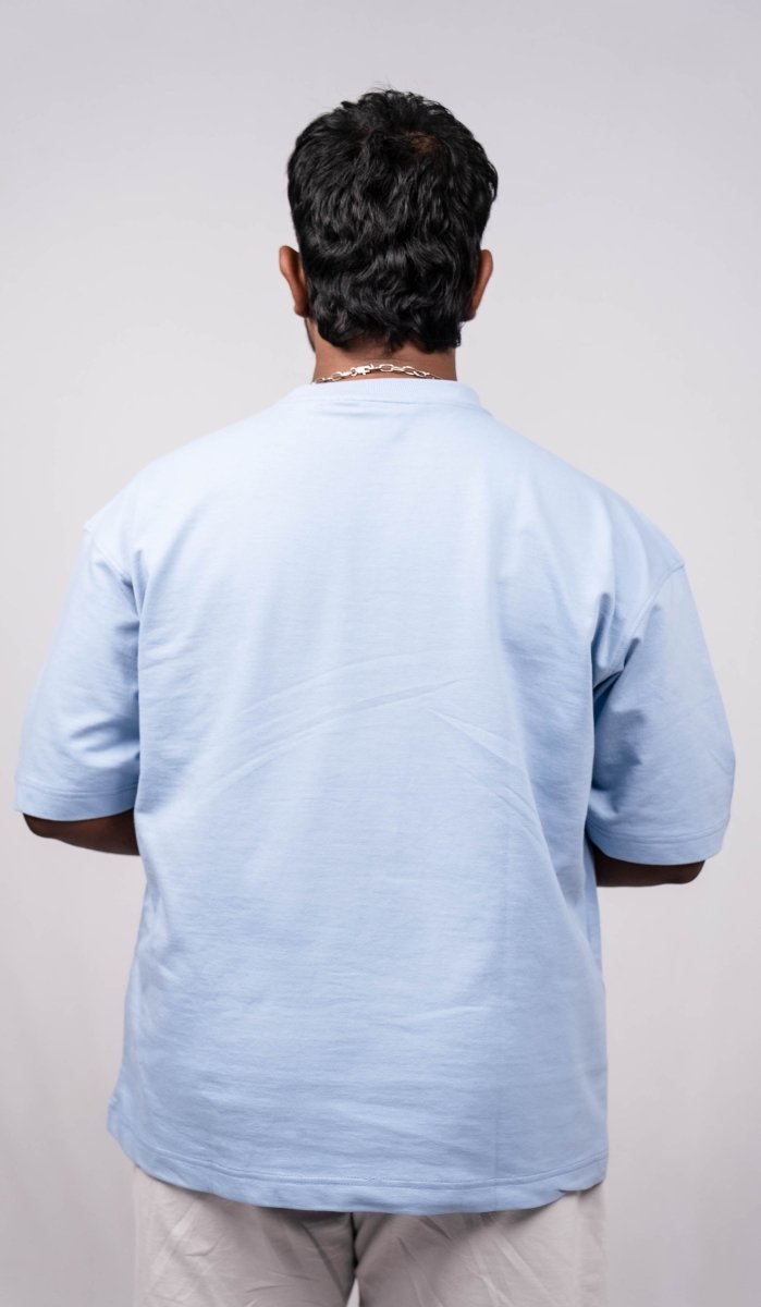 Finch Blue Over Sized Fit T-Shirt - Shop For Asha