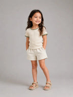 Girls rib top off white - Shop For Asha