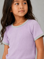Girls rib top Purple - Shop For Asha