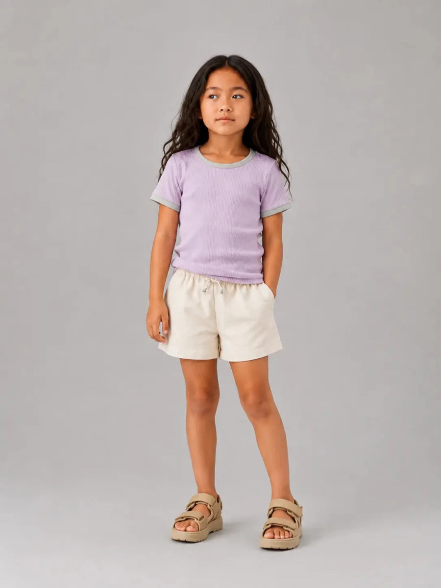 Girls rib top Purple - Shop For Asha