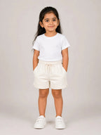 Girls Shorts: Coconut White - Shop For Asha