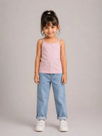 Girls Spaghetti top: Peachy Pink - Shop For Asha
