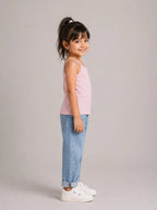 Girls Spaghetti top: Peachy Pink - Shop For Asha
