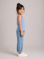 Girls Spaghetti top: Powder Blue - Shop For Asha
