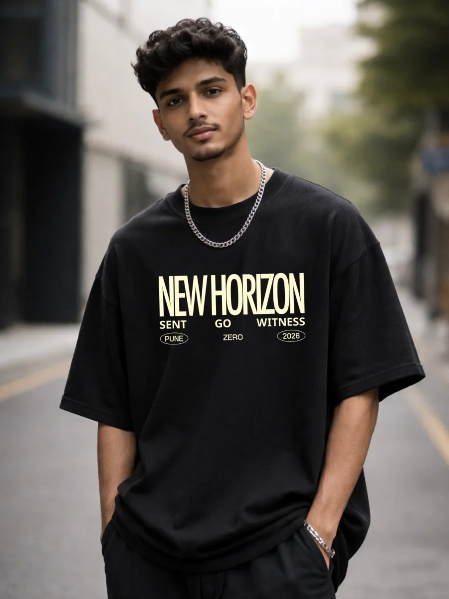 Good News For Everyone Black Over Sized Fit T-Shirt - Shop For Asha