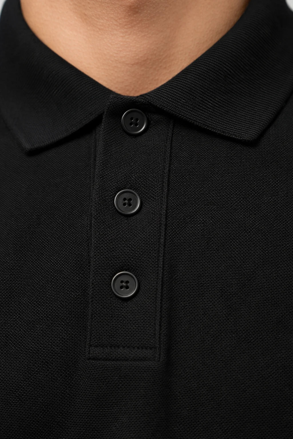 Polo T-Shirt: Black