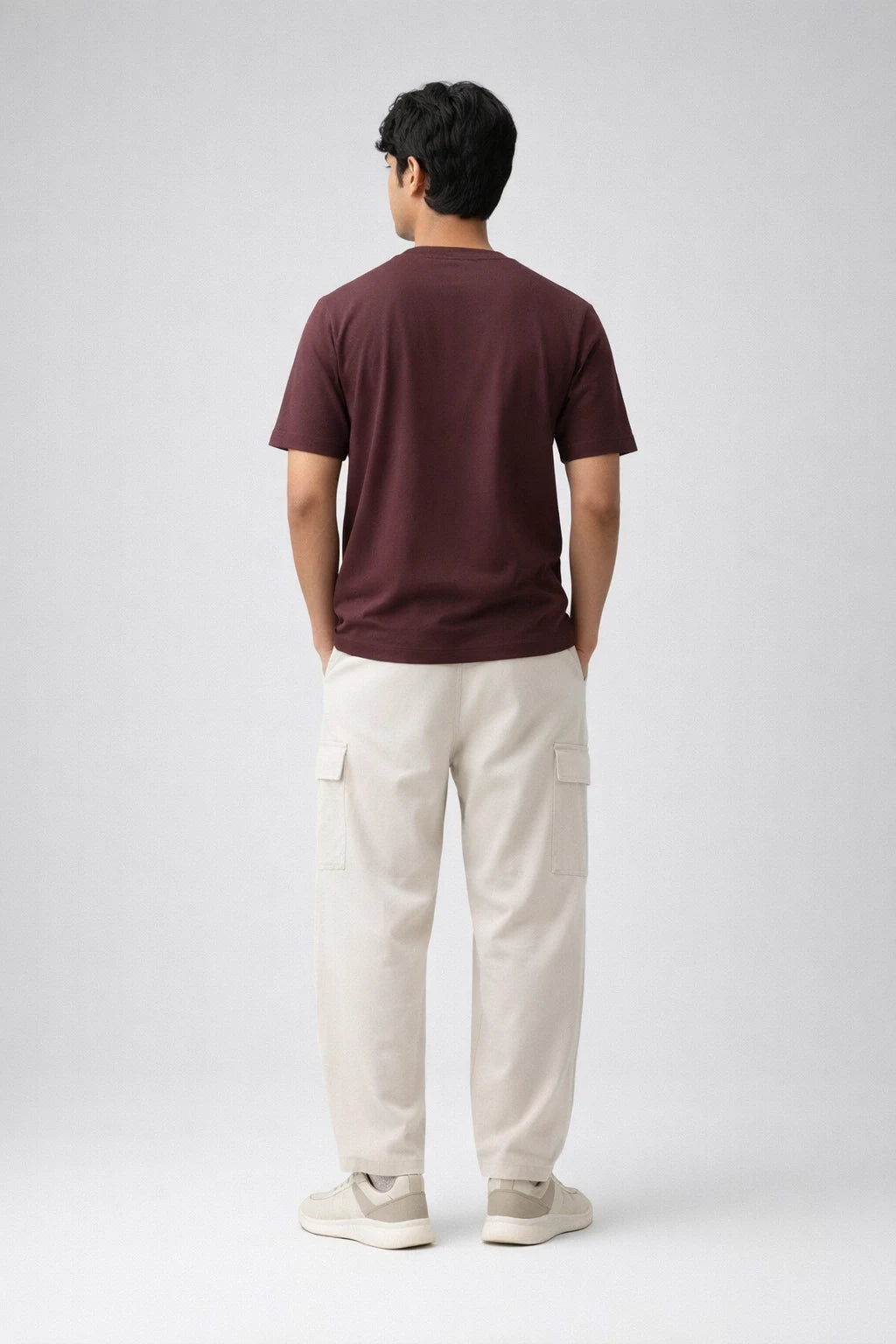 Relaxed Fit T-shirt: Burgundy