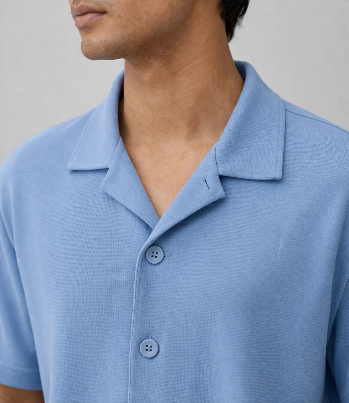 Resort Collar Shirt: Powder Blue