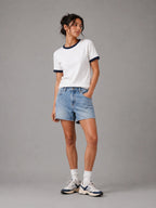 The Ringer Tee: White and Navy
