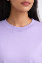 Lilac Crew Neck T-Shirt - Shop For Asha