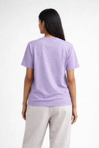 Lilac Crew Neck T-Shirt - Shop For Asha