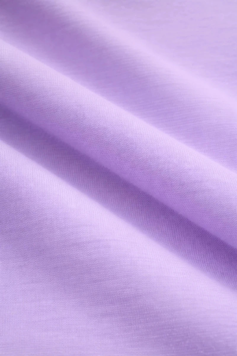 Lilac Crew Neck T-Shirt - Shop For Asha