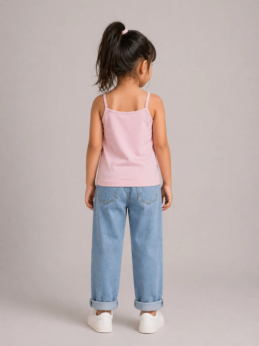 Girls Spaghetti top: Peachy Pink