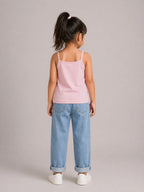 Girls Spaghetti top: Peachy Pink