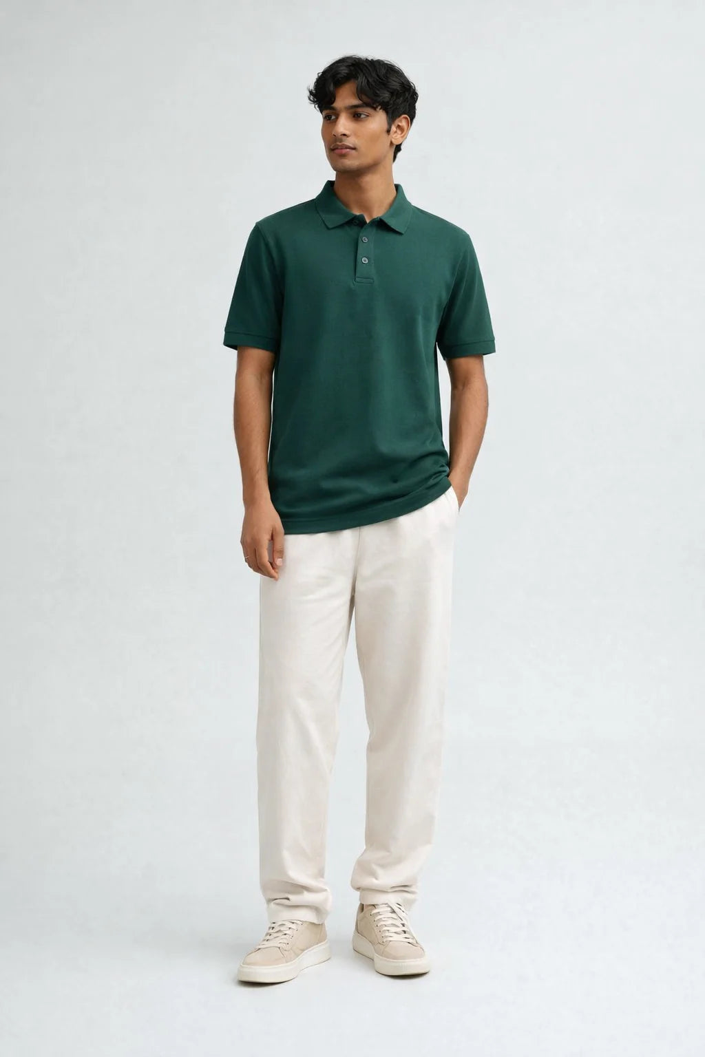 Polo T-Shirt: Rain Forest Green