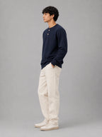 Mens Henley tee Navy - Shop For Asha