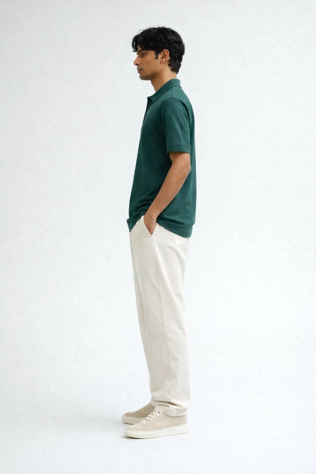 Polo T-Shirt: Rain Forest Green