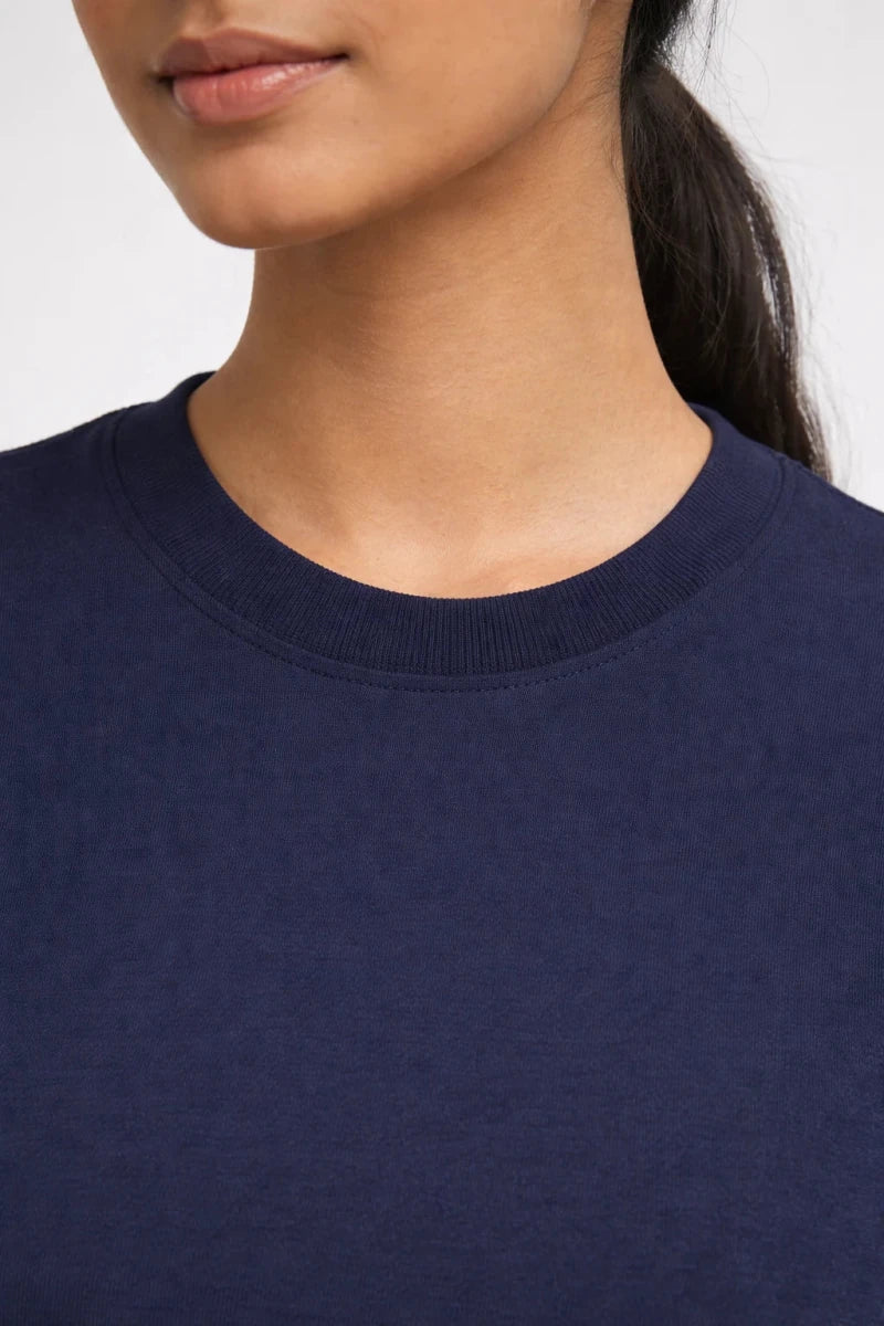 Navy Crew Neck T-Shirt - Shop For Asha