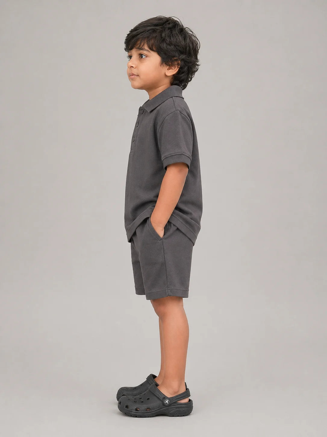 Boys Polo T-shirt: Grey