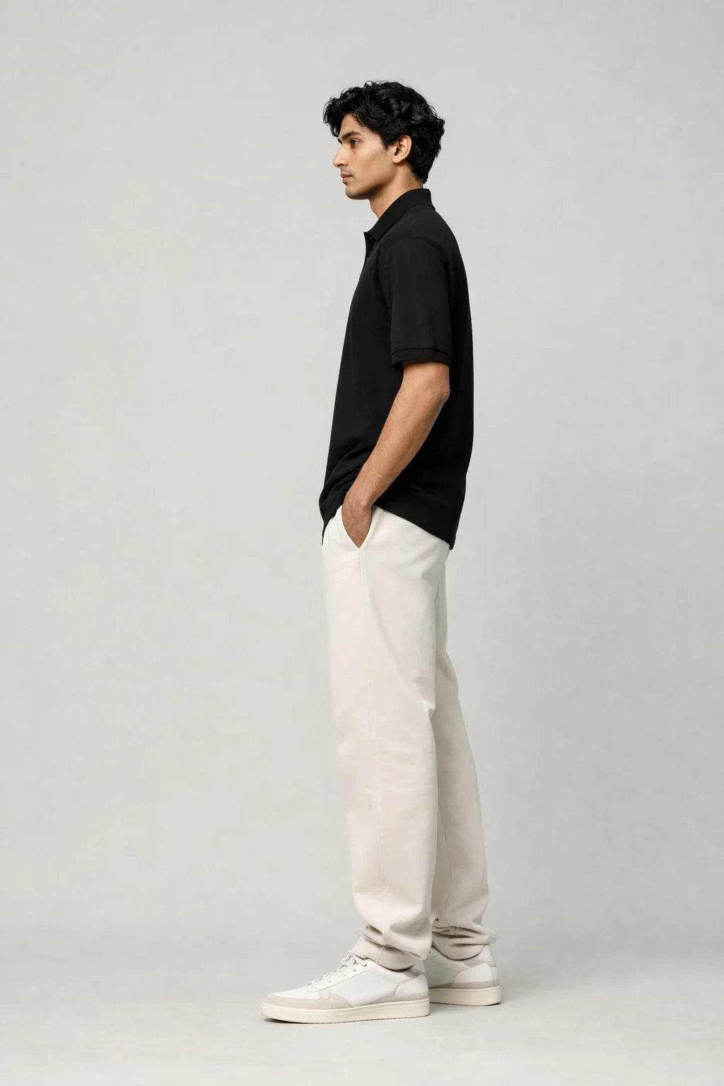 Polo T-Shirt: Black