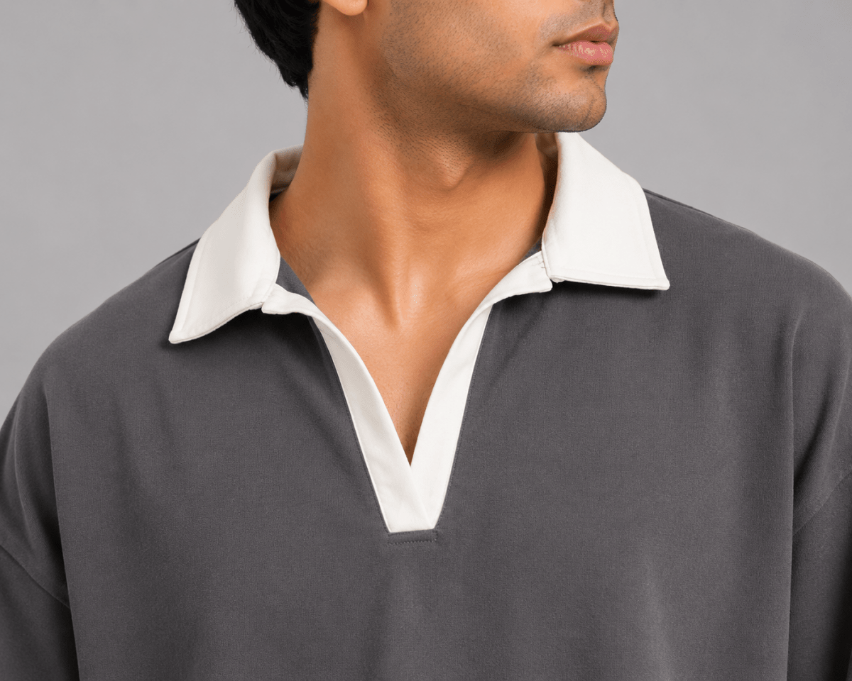 Off Duty Polo: Dark Grey - Shop For Asha