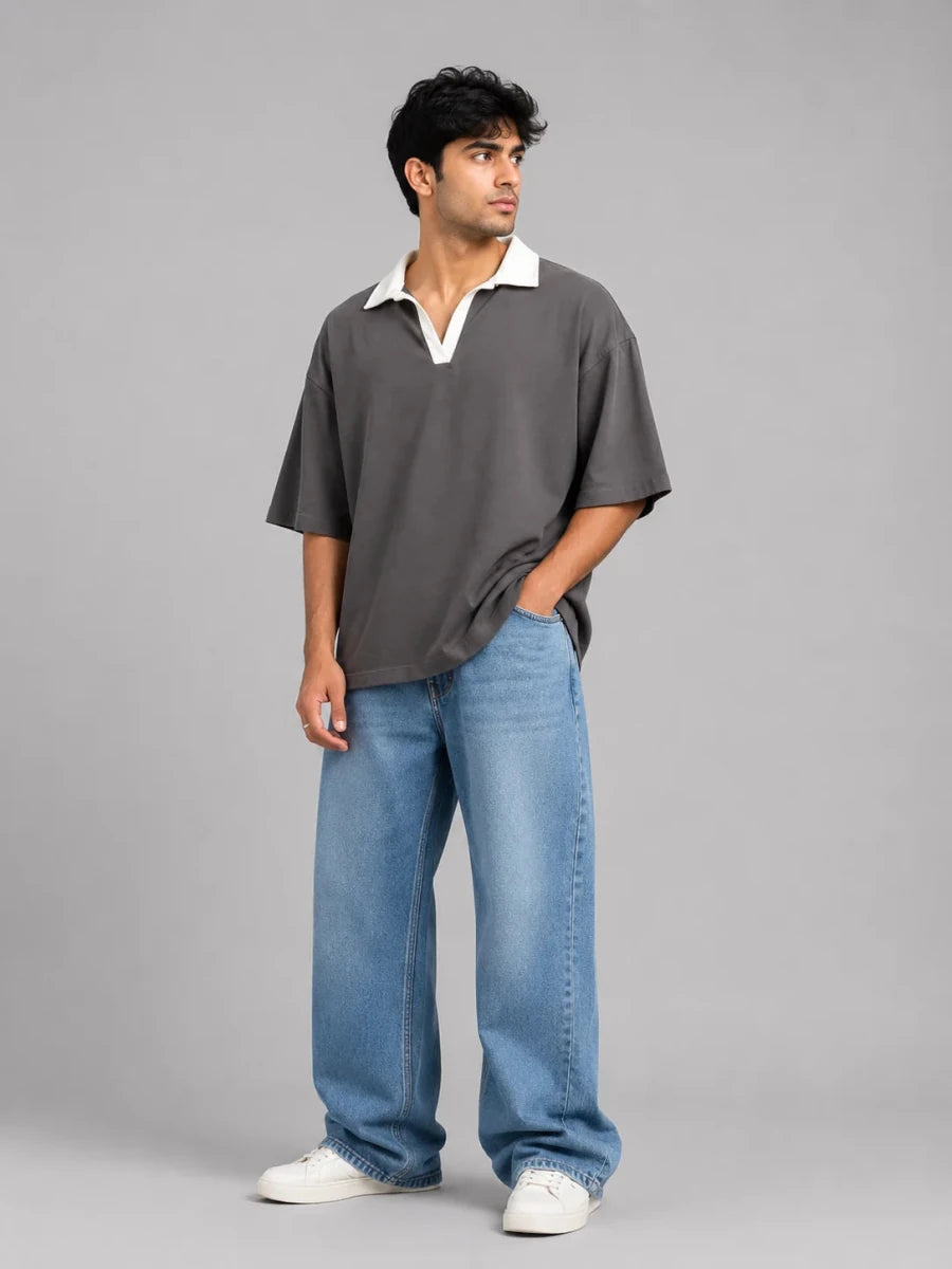 Off Duty Polo: Dark Grey - Shop For Asha