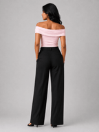 Off Shoulder Top: Peach Pink - Shop For Asha