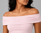 Off Shoulder Top: Peach Pink - Shop For Asha