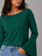 The Elara Tee: Forest Green