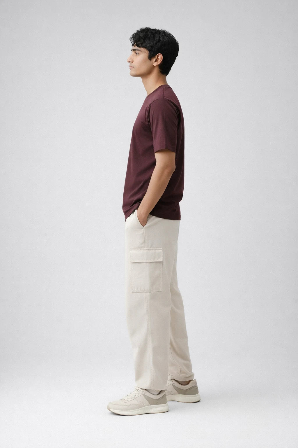 Relaxed Fit T-shirt: Burgundy