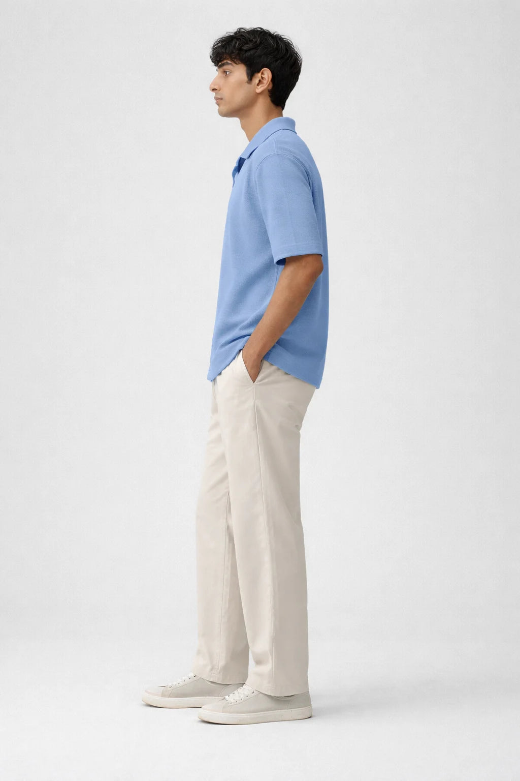 Resort Collar Shirt: Powder Blue