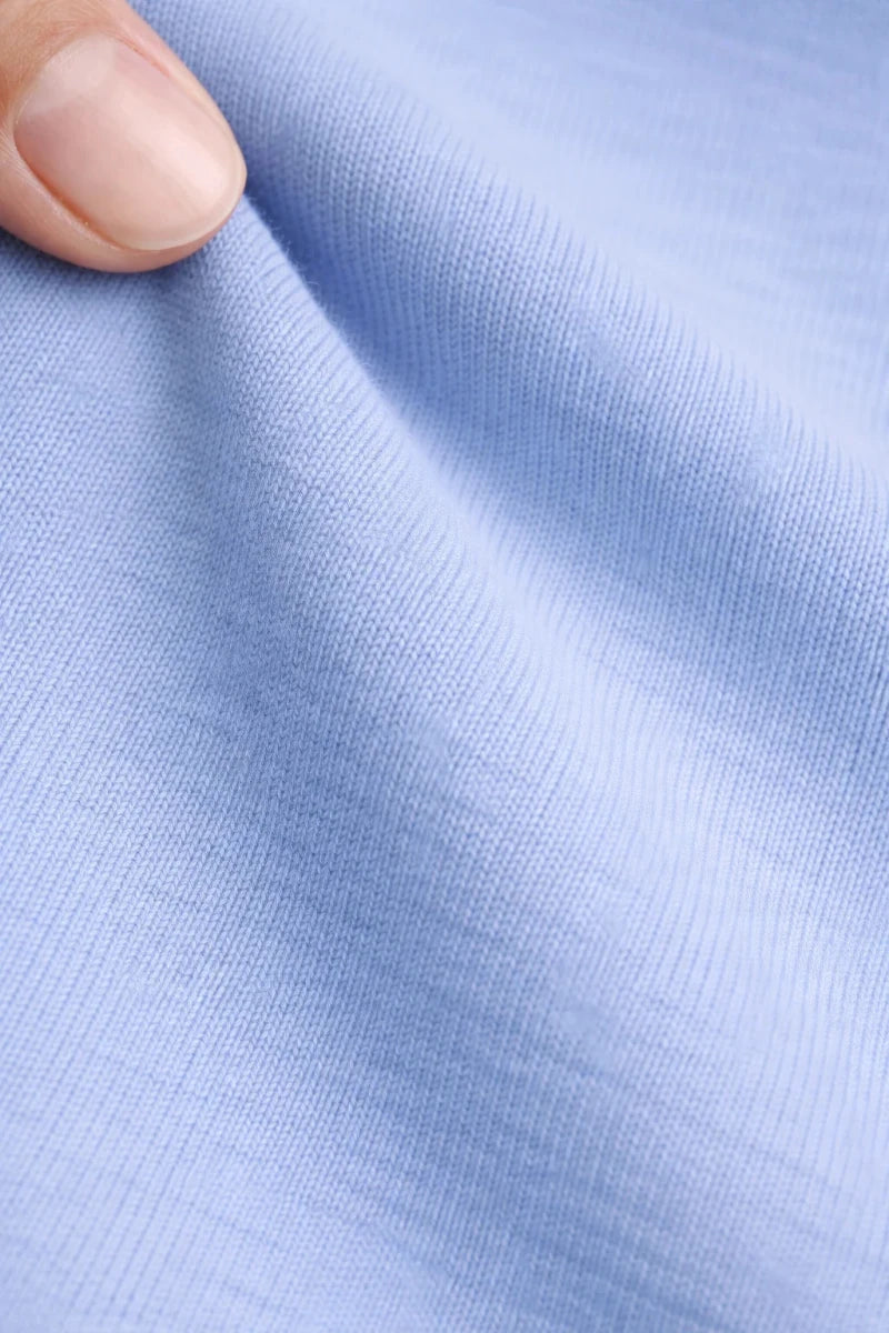Powder Blue Crew Neck T-Shirt - Shop For Asha