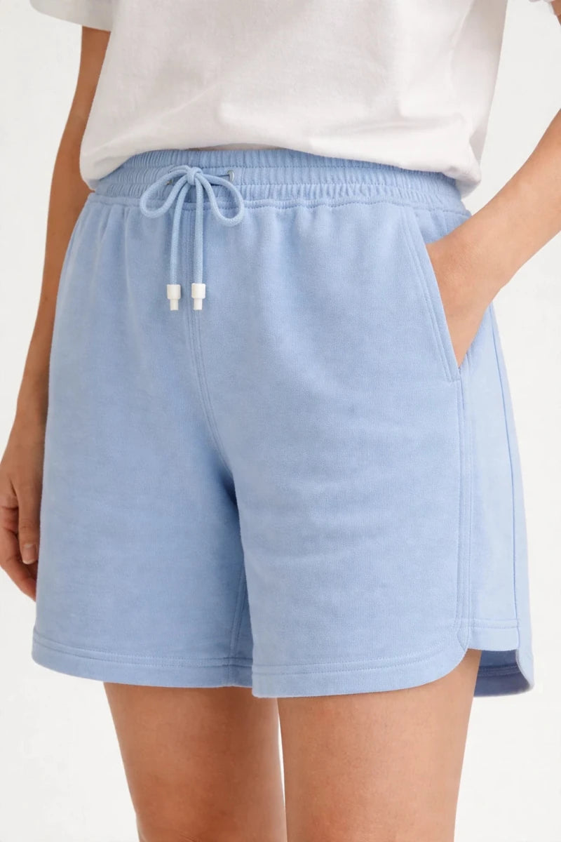 Powder Blue shorts with Coconut white T-shirt - Shop For Asha