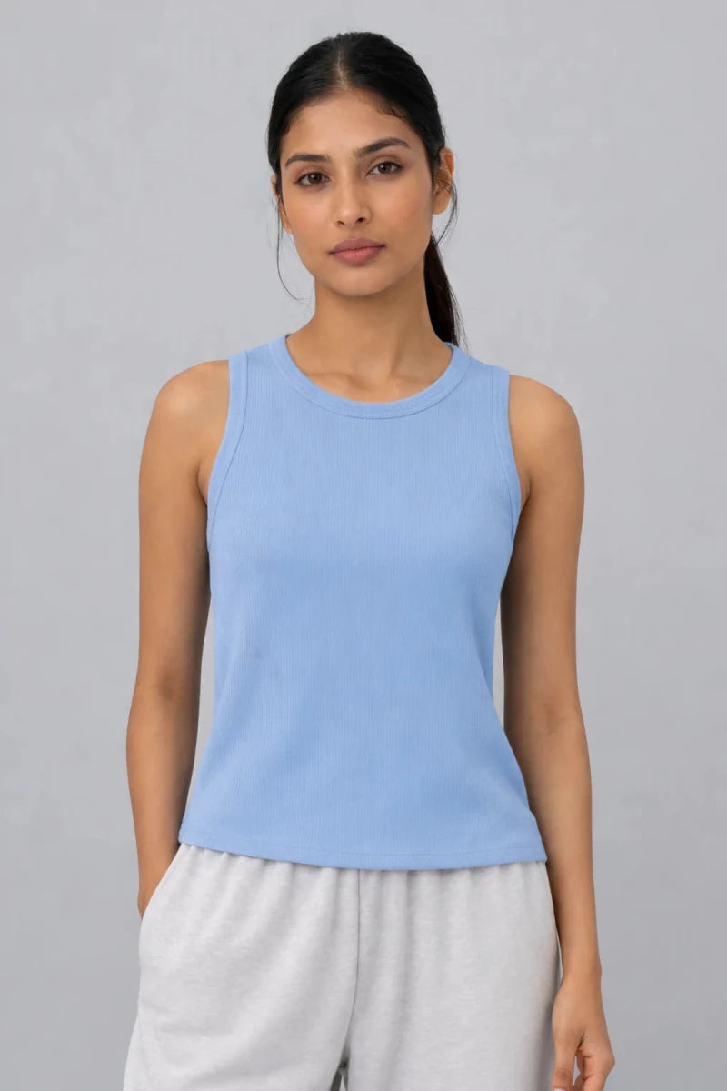 Powder Blue Tank Top - Shop For Asha