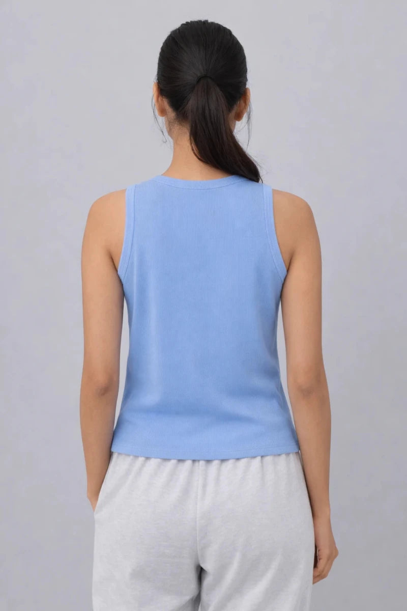 Powder Blue Tank Top - Shop For Asha