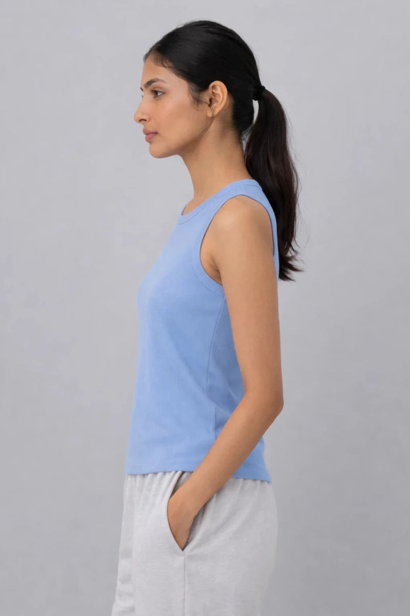 Powder Blue Tank Top - Shop For Asha