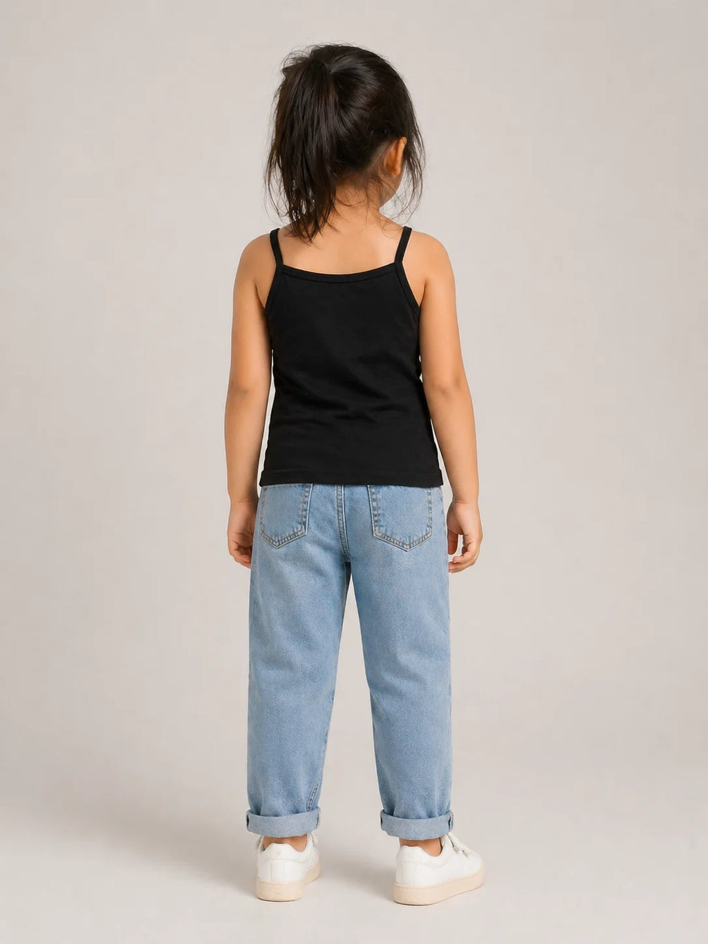Girls Spaghetti top: Black